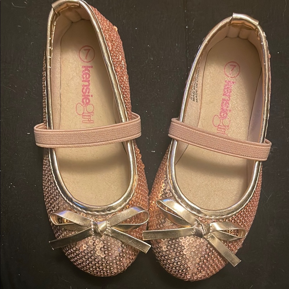 Kensie Girl Pink Sequin Ballet Flats